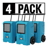 AlorAir Storm DP Smart WiFi Commercial Dehumidifier, 50 AHAM/110 Saturation PPD Dehumidifier with Pump, Water Damage Equipment for Crawl Spaces, Basements, Garages, and Job Sites (Pack of 4)