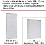 MERV-8 Filter for Basement Dehumidifiers Sentinel HDI90/HD90 (pack of 2)