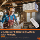 Purisystems Air Filtration System 3-Speed Remote, Built-in Ionizer, PuriCare 1100IG Hanging Air Filter w/RF Remote, up to 1100 sq. ft