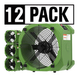 ALORAIR® Wholesale Pack Zeus Extreme Axial Air Movers 12 Pack Industrial Fan Blowers for Water Damage Restoration Equipment