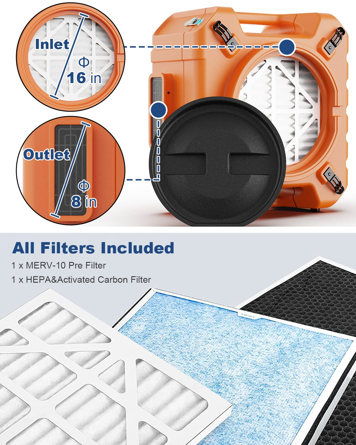 AlorAir Wholesale Pack PureAiro HEPA Pro 970 Air Scrubber for Water Damage Restoration (Pack of 5/15/50)