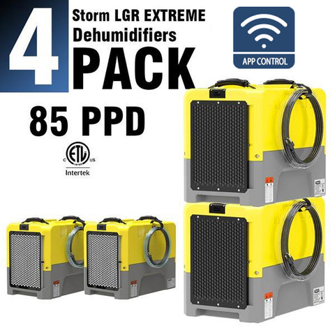 ALORAIR® Storm LGR Extreme WI-FI  85 Pint Commercial Restoration Dehumidifiers (Pack of 4) Wholesale Package of Restoration Equipment