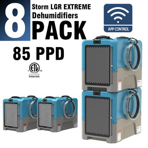 ALORAIR® Storm LGR Extreme WI-FI  85 Pint Commercial Restoration Dehumidifiers (Pack of 8) Wholesale Package of Restoration Equipment
